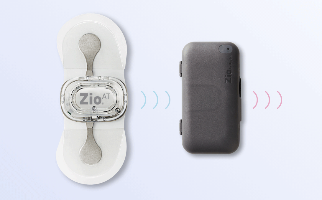 a zio at patch cardiac monitor transmitting data through a gateway